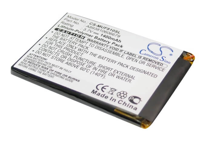 3.7V, 1400mAh, Li-Polymer Battery fits I-mate, 810-f, 5.18Wh