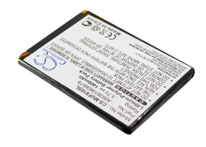 3.7V, 1400mAh, Li-Polymer Battery fits I-mate, 810-f, 5.18Wh