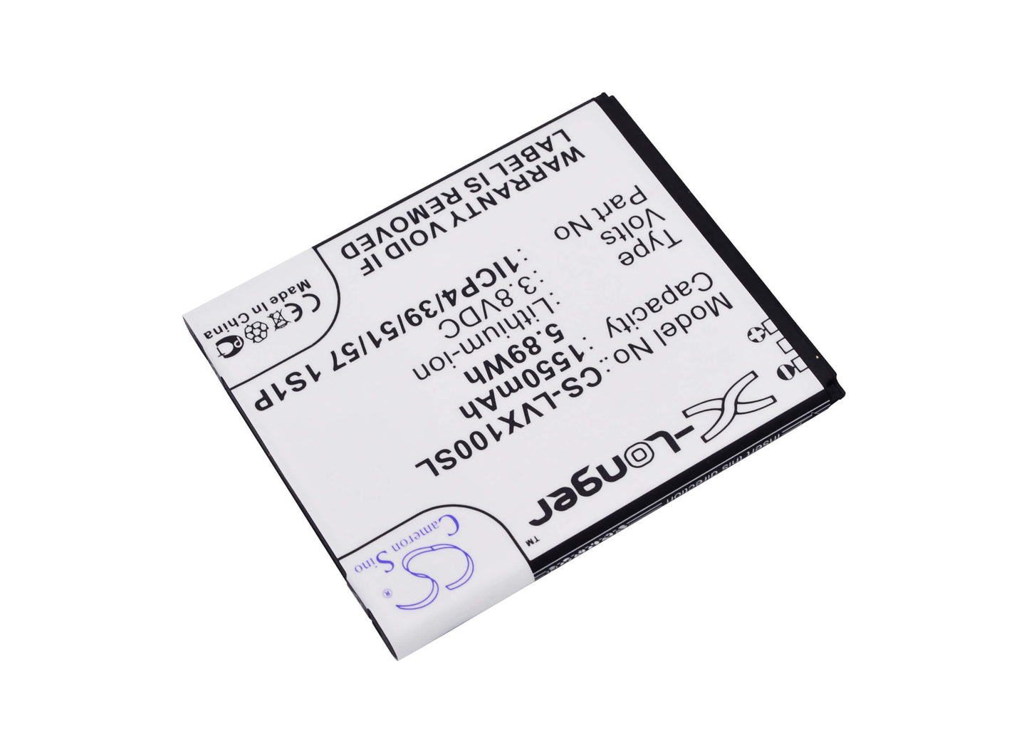 3.8V, 1550mAh, Li-ion Battery fits Lava, Iris X1 Atoms, 5.89Wh