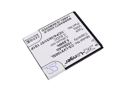 3.8V, 1550mAh, Li-ion Battery fits Lava, Iris X1 Atoms, 5.89Wh
