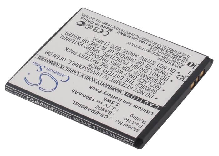 3.7V, 1500mAh, Li-ion Battery fits Sony Ericsson, C1904, C1905, 5.55Wh