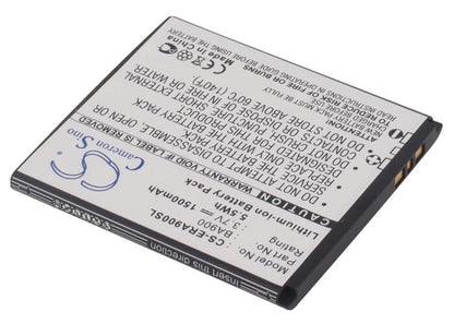 3.7V, 1500mAh, Li-ion Battery fits Sony Ericsson, C1904, C1905, 5.55Wh