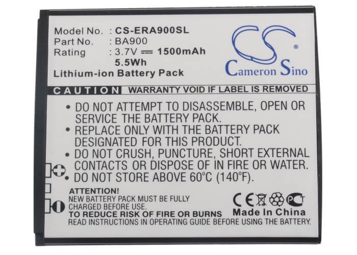 3.7V, 1500mAh, Li-ion Battery fits Ntt Docomo, So-04d, 5.55Wh