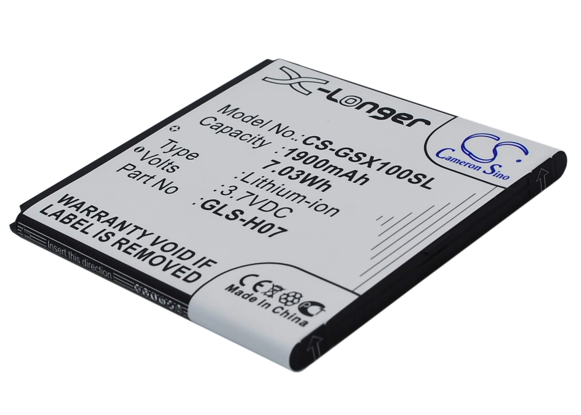 3.7V, 1900mAh, Li-ion Battery fits Gigabyte, Gsmart Simba Sx1, 7.03Wh