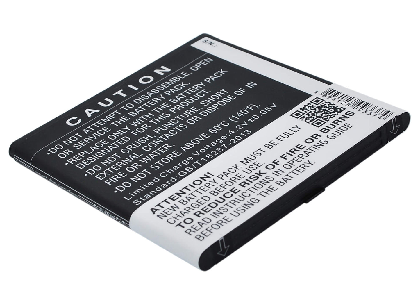 3.7V, 1900mAh, Li-ion Battery fits Gsmart, Simba Sx1, 7.03Wh