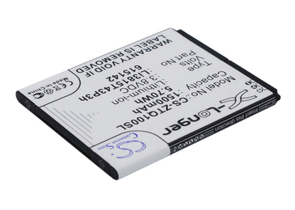 3.8V, 1500mAh, Li-ion Battery fits Amazing, A4c, 5.7Wh