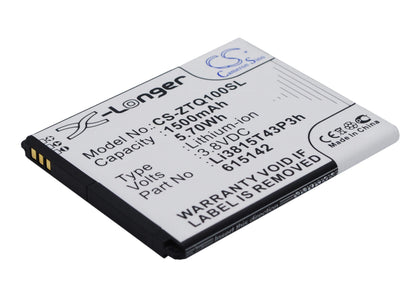 3.8V, 1500mAh, Li-ion Battery fits Zte, Blade Q Mini, Ntzez667g3p4p, 5.7Wh