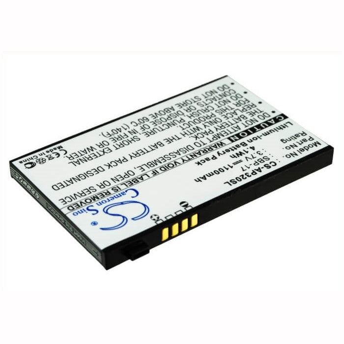 3.7V, 1100mAh, Li-ion Battery fits Asus, Galaxy Mini, P320, 4.07Wh