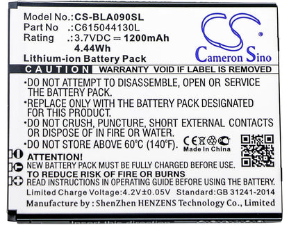 3.7V, 1200mAh, Li-ion Battery fits Navon, T400, 4.44Wh