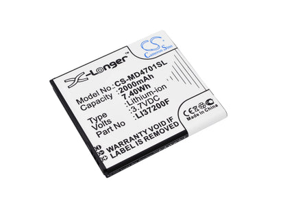 3.7V, 2000mAh, Li-ion Battery fits Medion, Life X4701, Md 98272, 7.4Wh