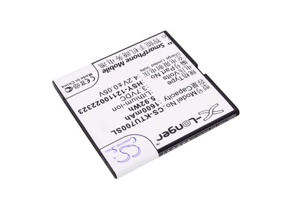 3.7V, 1600mAh, Li-ion Battery fits K-touch, U7, 5.92Wh