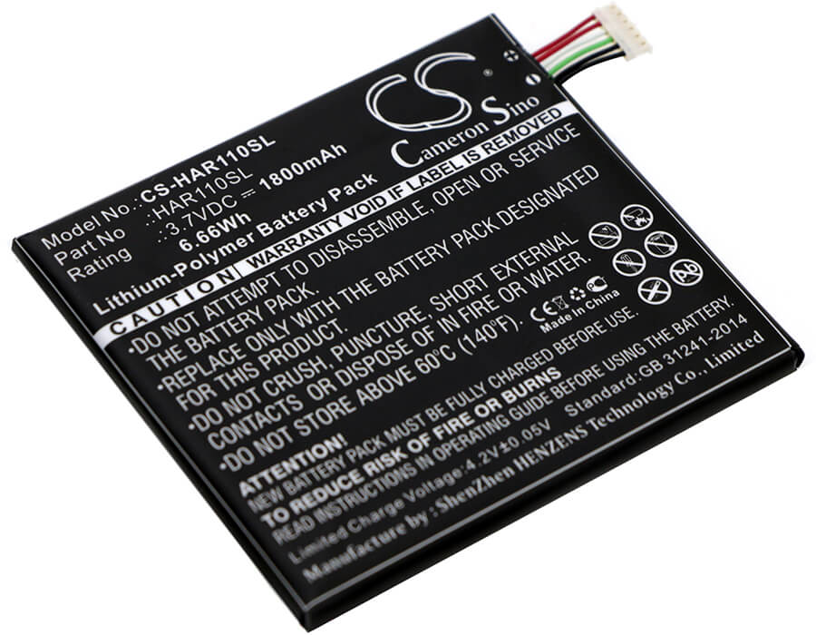 3.7V, 1800mAh, Li-Polymer Battery fits Highscreen, Alpha Ice, 6.66Wh