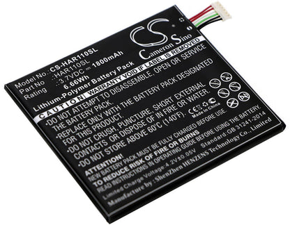 3.7V, 1800mAh, Li-Polymer Battery fits Highscreen, Alpha Ice, 6.66Wh