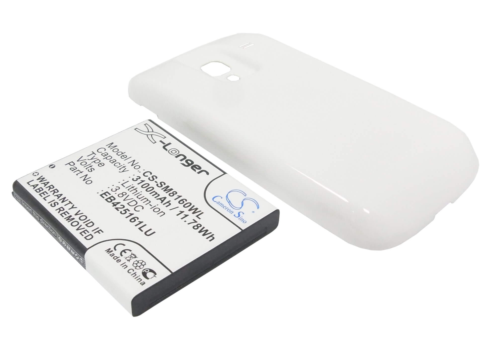 3.8V, 3500mAh, Li-ion Battery fits Samsung, Galaxy Ace 2, Gt-i8160, 13.3Wh