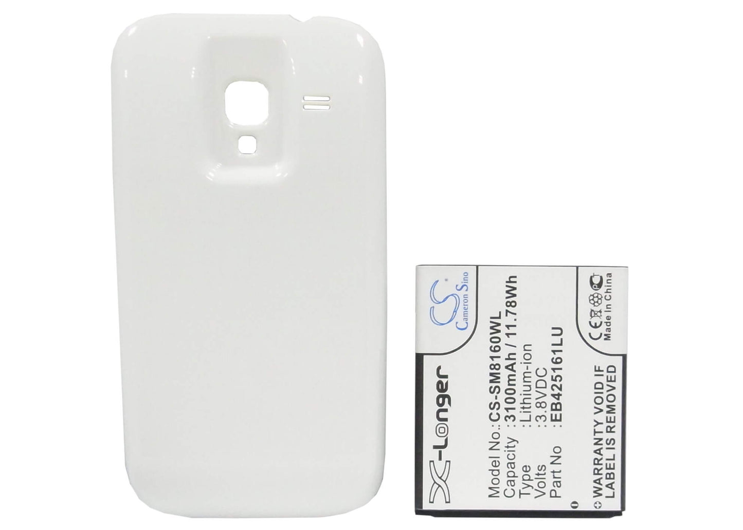 3.8V, 3500mAh, Li-ion Battery fits Samsung, Galaxy Ace 2, Gt-i8160, 13.3Wh