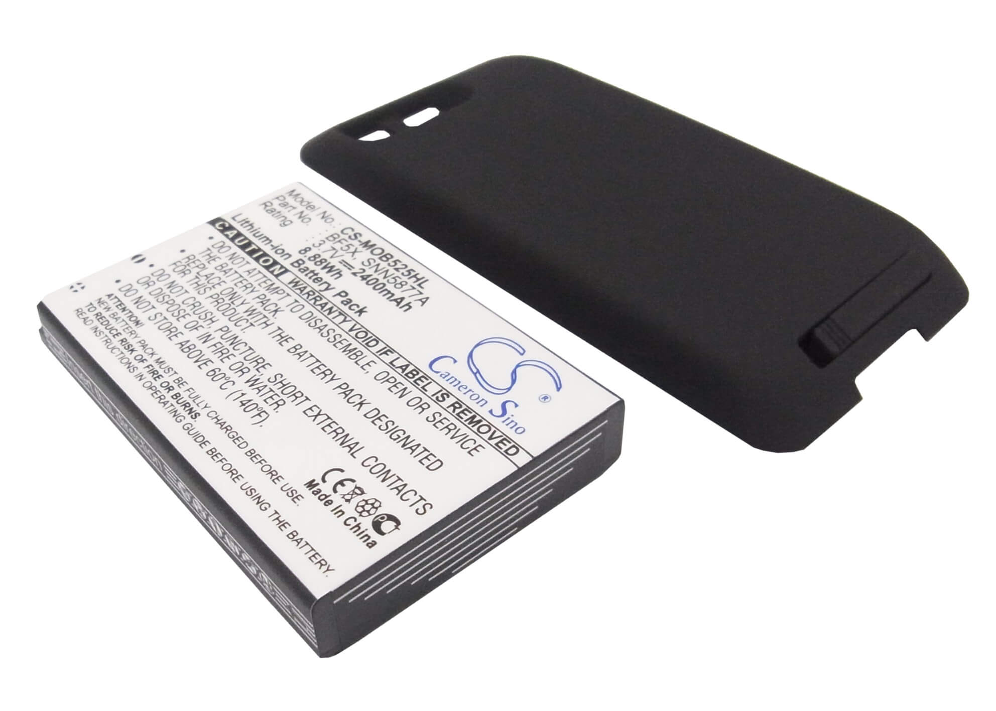 3.7V, 2400mAh, Li-ion Battery fits Motorola, Defy, Mb520, 8.88Wh