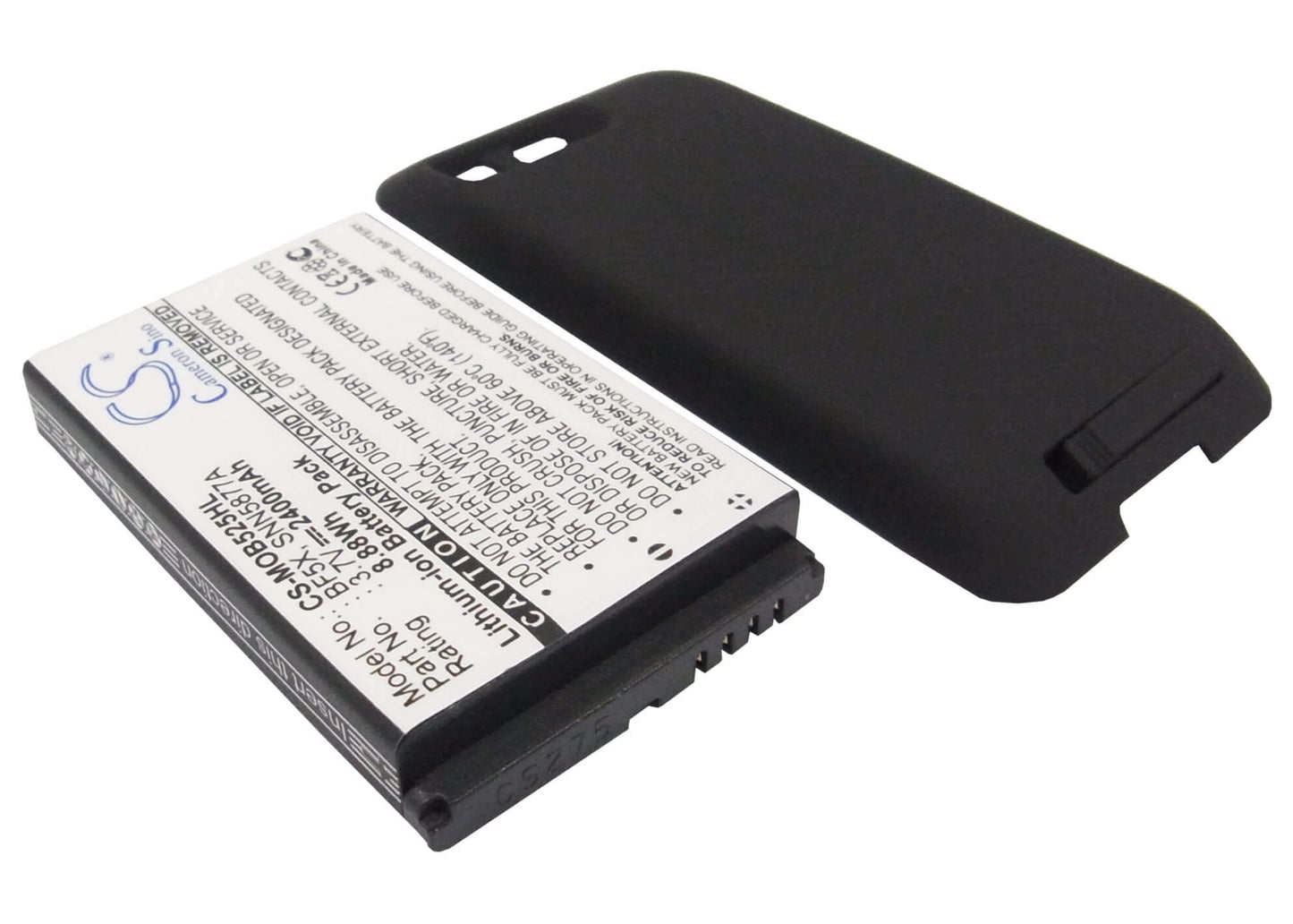 3.7V, 2400mAh, Li-ion Battery fits Motorola, Defy, Mb520, 8.88Wh