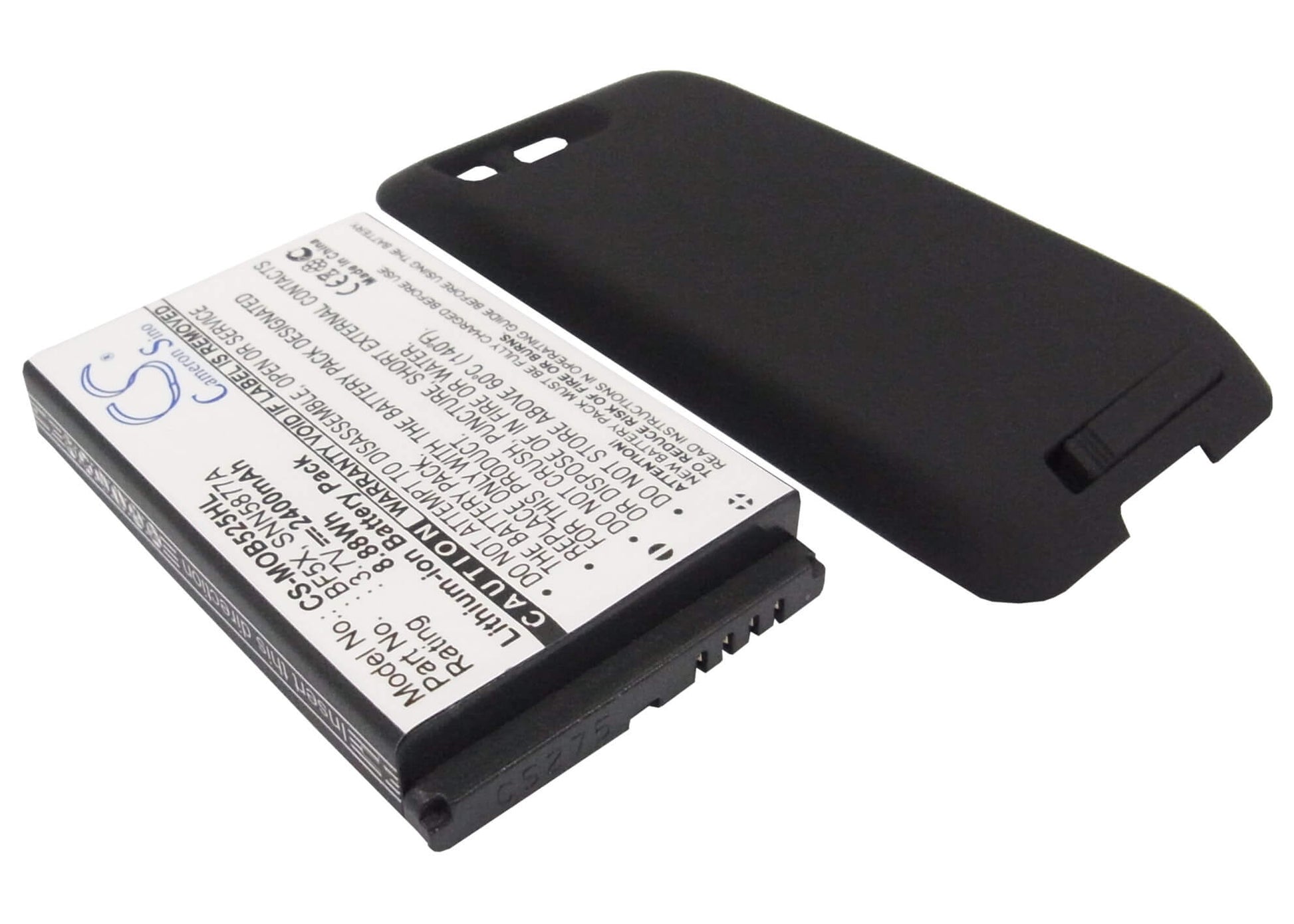3.7V, 2400mAh, Li-ion Battery fits Motorola, Defy, Mb520, 8.88Wh