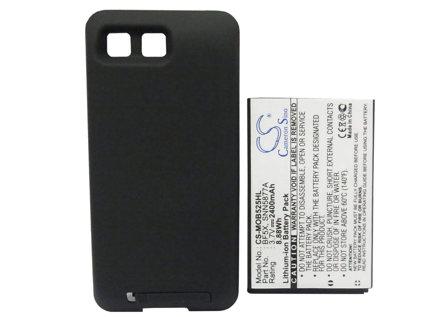 3.7V, 2400mAh, Li-ion Battery fits Motorola, Defy, Mb520, 8.88Wh