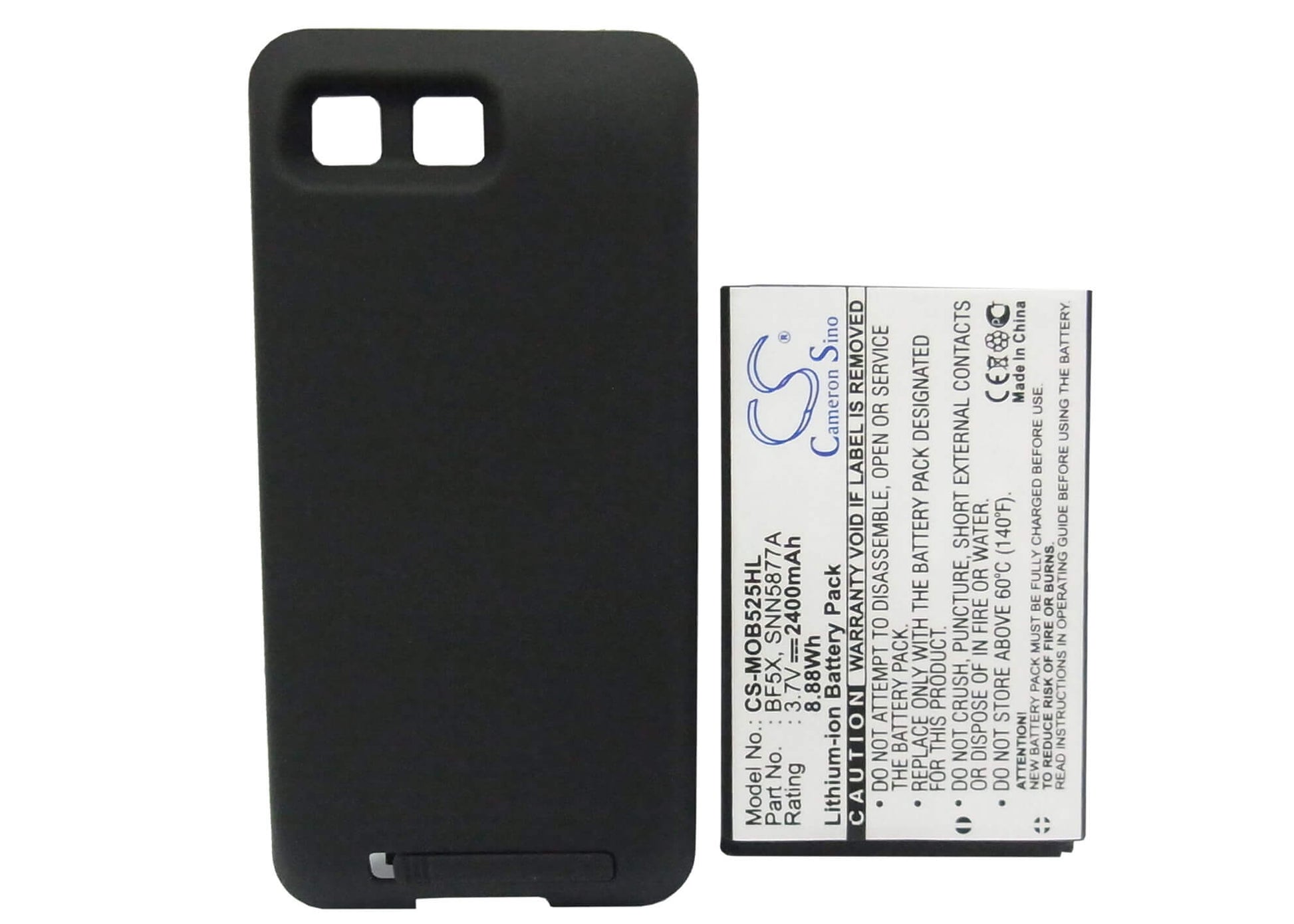 3.7V, 2400mAh, Li-ion Battery fits Motorola, Defy, Mb520, 8.88Wh