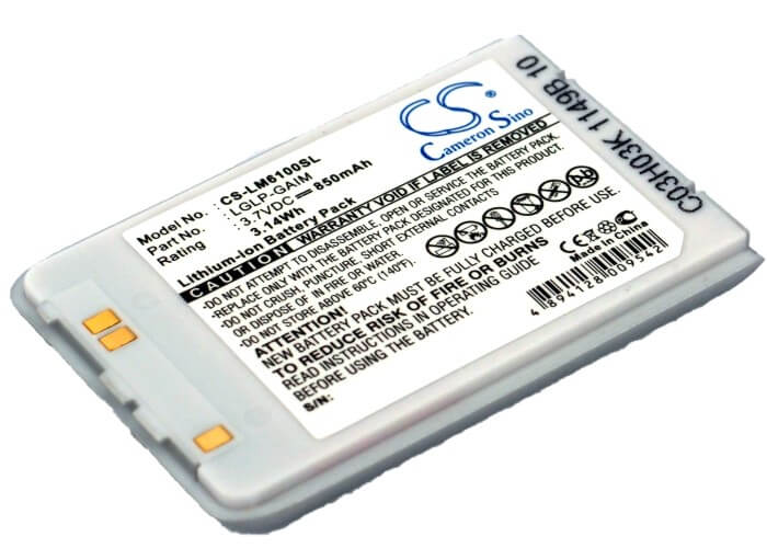 3.7V, 850mAh, Li-ion Battery fits Lg, G258, G259, 3.145Wh
