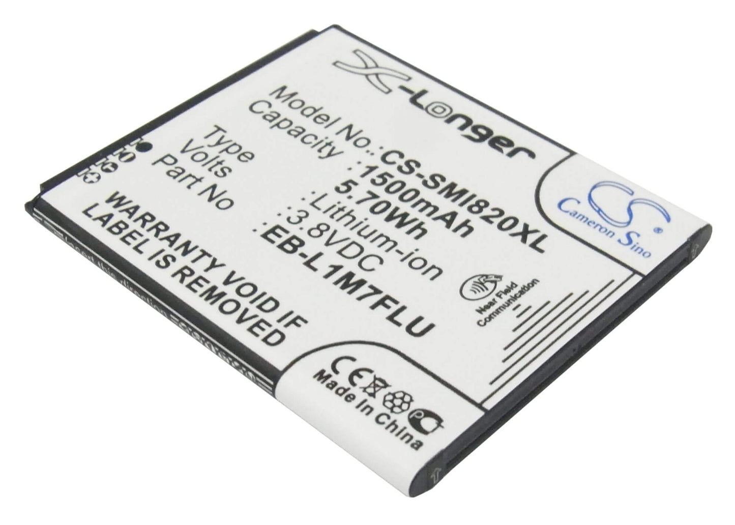 CS-SMI820XL, Mobile, Smartphone 3.8V, 1500mAh, Li-ion Battery fits Samsung, Galaxy S 3 Mini, Galaxy S Iii Mini, 5.7Wh