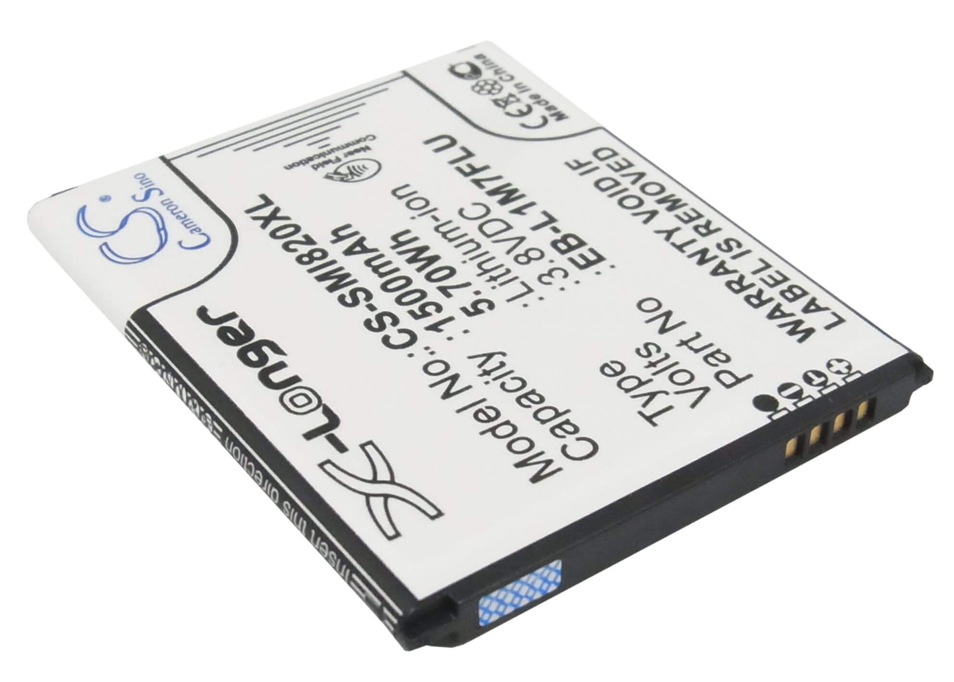 CS-SMI820XL, Mobile, Smartphone 3.8V, 1500mAh, Li-ion Battery fits Samsung, Galaxy S 3 Mini, Galaxy S Iii Mini, 5.7Wh