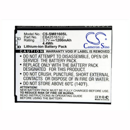 3.7V, 1200mAh, Li-ion Battery fits Samsung, Galaxy Ace 2, Galaxy Ace Ii X, 4.44Wh