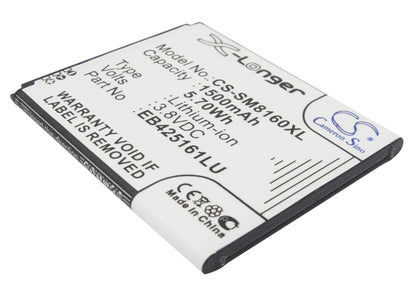 3.8V, 1500mAh, Li-ion Battery fits Samsung, Galaxy Ace 2, Galaxy Ace Ii X, 5.7Wh