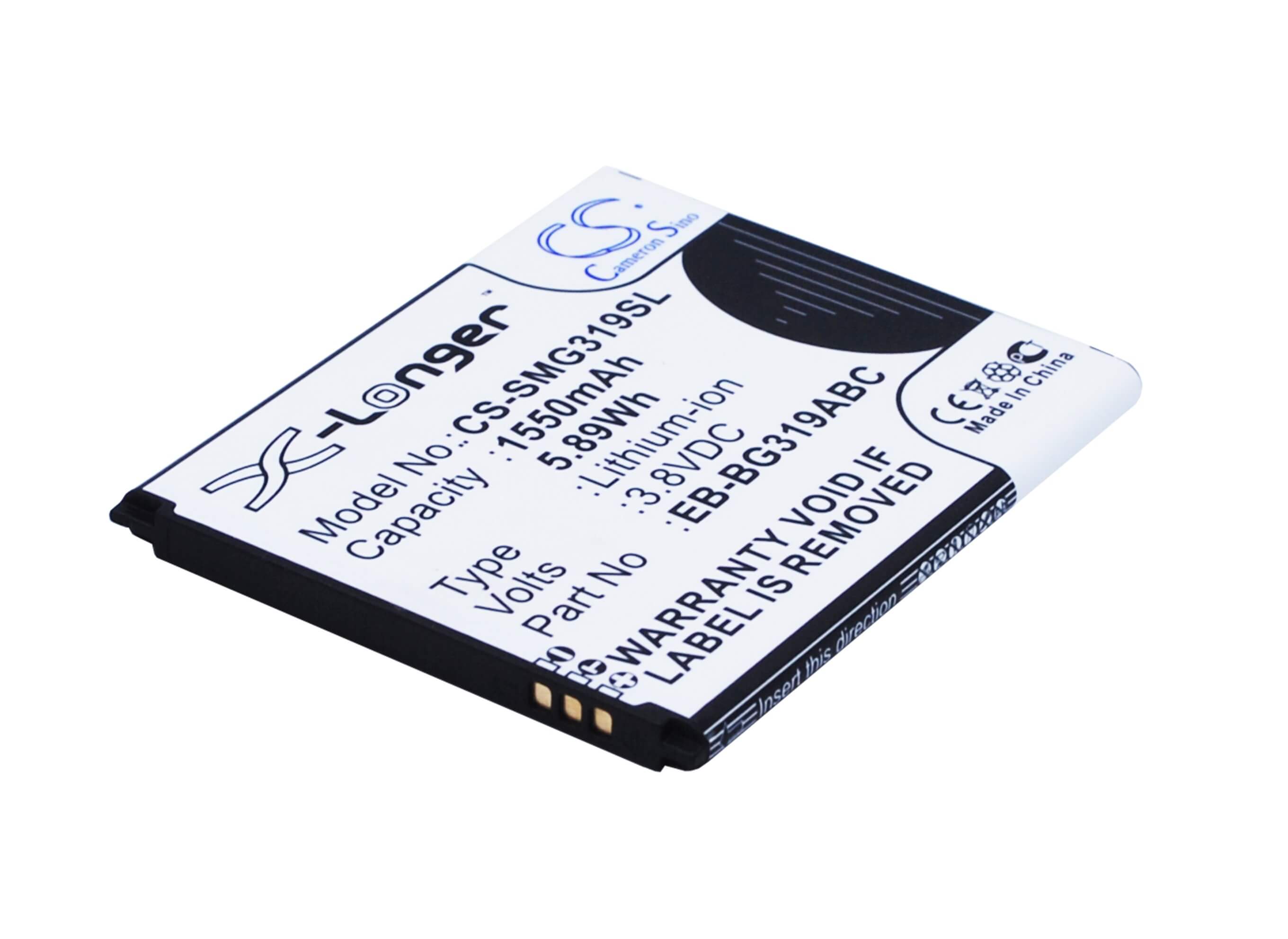 3.8V, 1550mAh, Li-ion Battery fits Samsung, Galaxy Ace 4 Cdma, Galaxy Ace 4 Lte, 5.89Wh