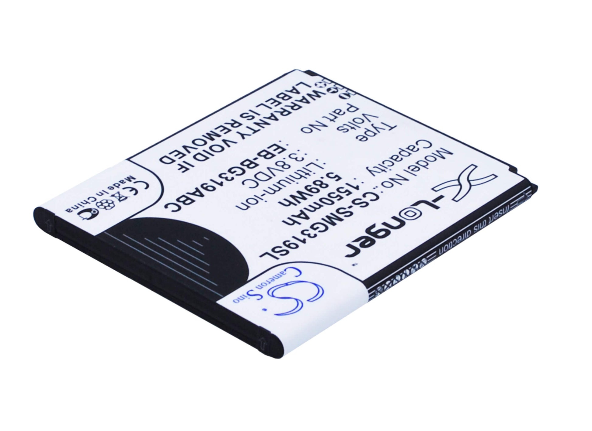 3.8V, 1550mAh, Li-ion Battery fits Samsung, Galaxy Ace 4 Cdma, Galaxy Ace 4 Lte, 5.89Wh