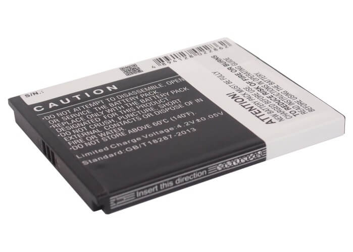 3.7V, 1600mAh, Li-ion Battery fits Samsung, Sgh-i620, Sgh-i640, 5.92Wh