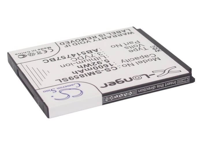 3.7V, 1600mAh, Li-ion Battery fits Samsung, Sch-i859, Sgh-i728a, 5.92Wh