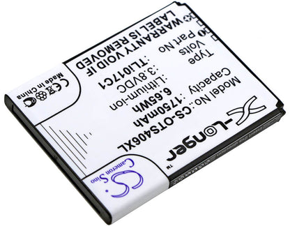 3.8V, 1750mAh, Li-ion Battery fits Greatcall, 4043sj, Flip 4053, 6.65Wh