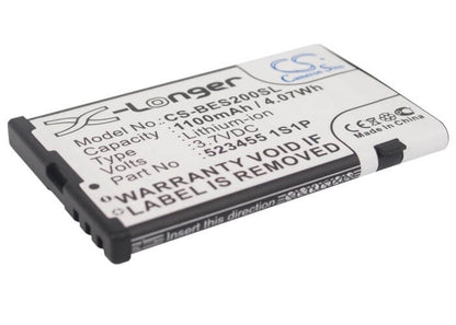 3.7V, 1100mAh, Li-ion Battery fits Videocon, V1612, 4.07Wh