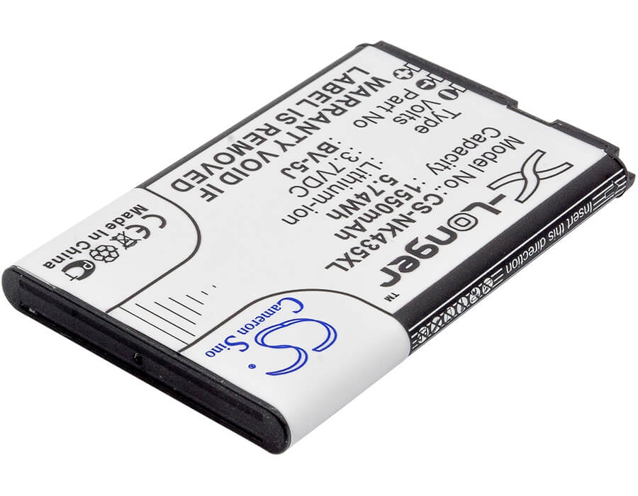 3.7V, 1550mAh, Li-ion Battery fits Microsoft, Lumia 435, Lumia 532, 5.735Wh