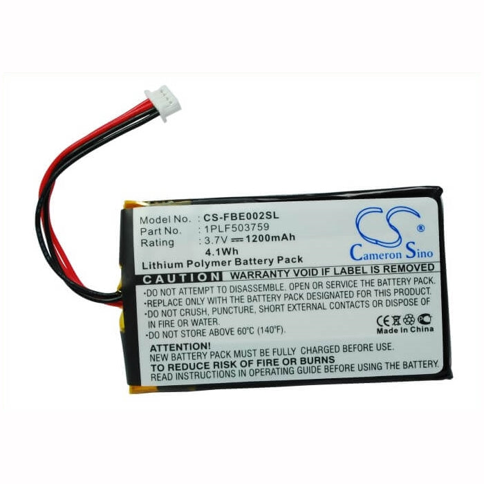 3.7V, 1200mAh, Li-Polymer Battery fits Fitage, Big Easy 2, 4.44Wh