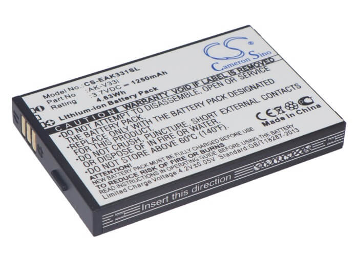 3.7V, 1250mAh, Li-ion Battery fits Emporia, Care Plus, Careplus, 4.625Wh