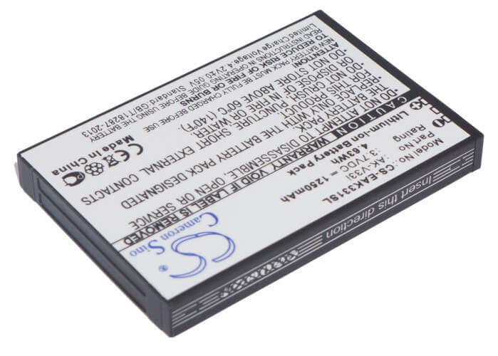3.7V, 1250mAh, Li-ion Battery fits Emporia, Care Plus, Careplus, 4.625Wh