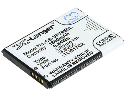 3.8V, 1800mAh, Li-ion Battery fits Vodafone, Smart Speed 6, Vf795, 6.84Wh