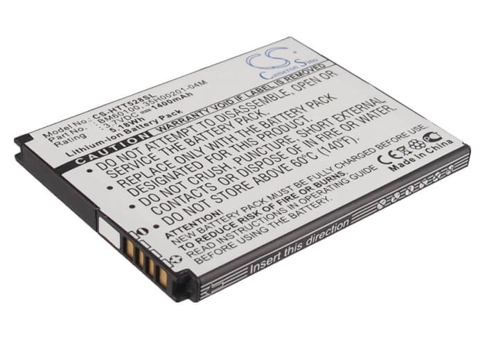 3.7V, 1400mAh, Li-ion Battery fits Htc, C520e, C525c, 5.18Wh