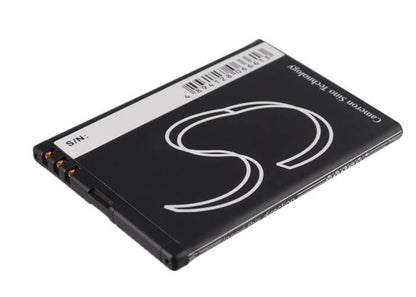 3.7V, 1250mAh, Li-ion Battery fits Nokia, 808, 808 Pureview, 4.625Wh