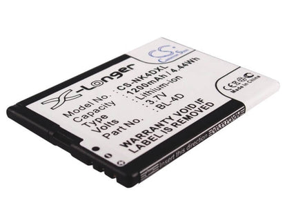 3.7V, 1200mAh, Li-ion Battery fits Blu, Hero 2, 4.44Wh