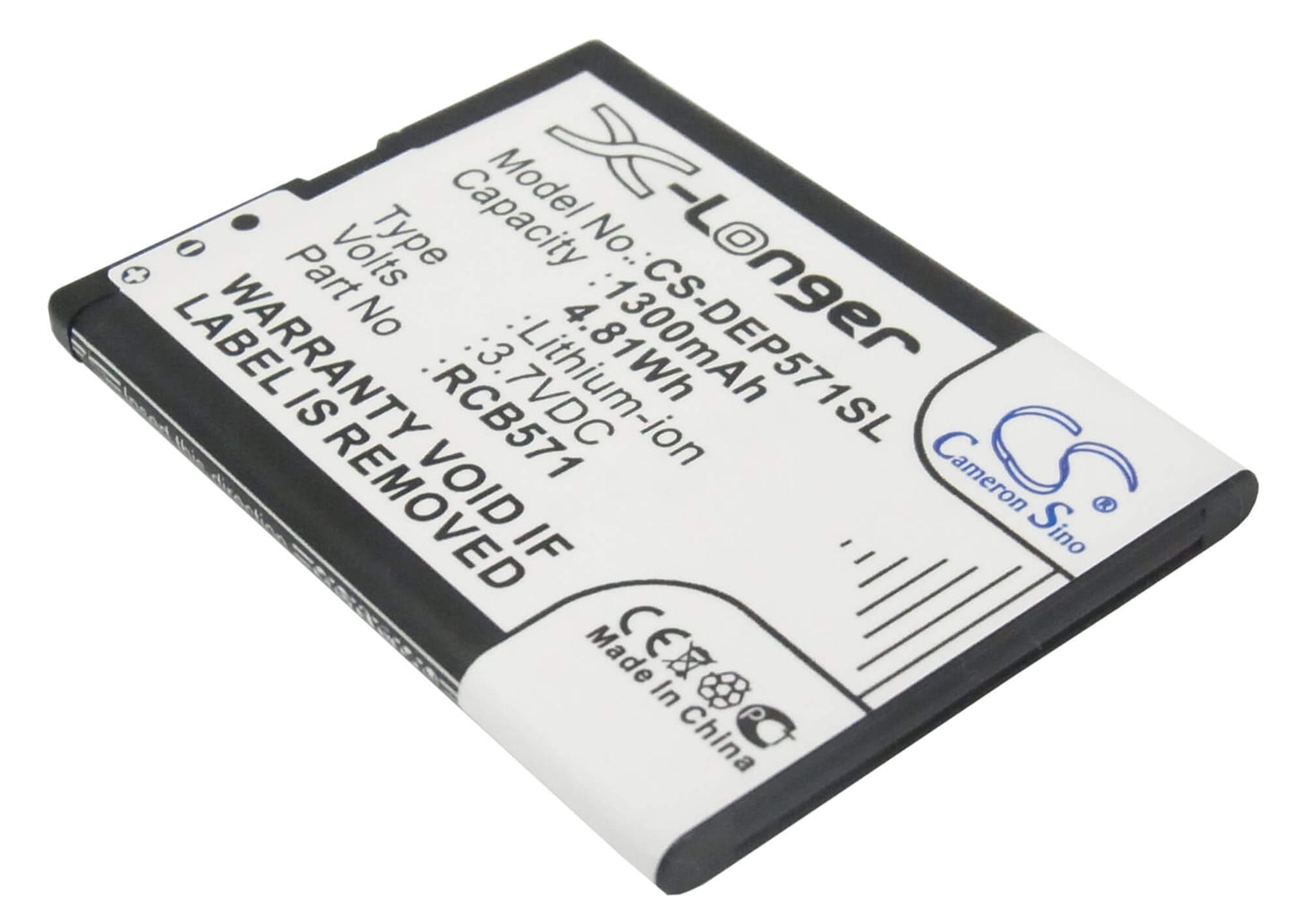 3.7V, 1300mAh, Li-ion Battery fits Bea-fon, Sl340, Sl750, 4.81Wh