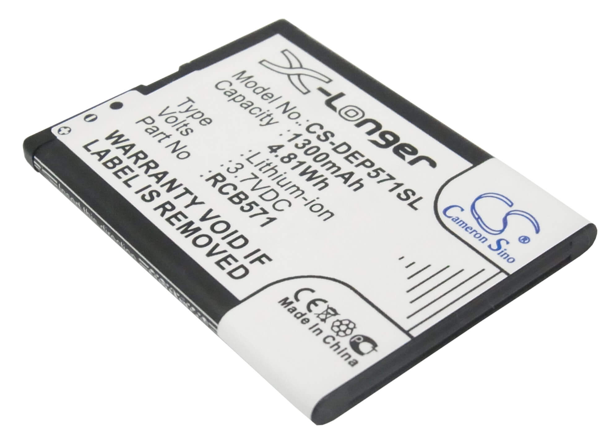 3.7V, 1300mAh, Li-ion Battery fits Bea-fon, Sl340, Sl750, 4.81Wh