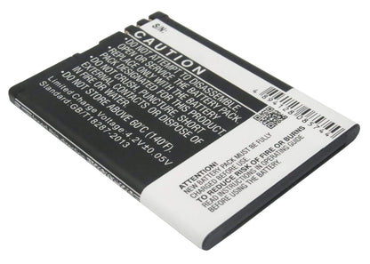 3.7V, 1300mAh, Li-ion Battery fits Brondi, Amico Chic, Amico Ci Sento, 4.81Wh