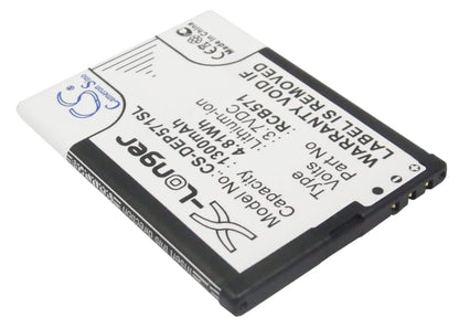 3.7V, 1300mAh, Li-ion Battery fits Winner, Wg11, Wg12, 4.81Wh