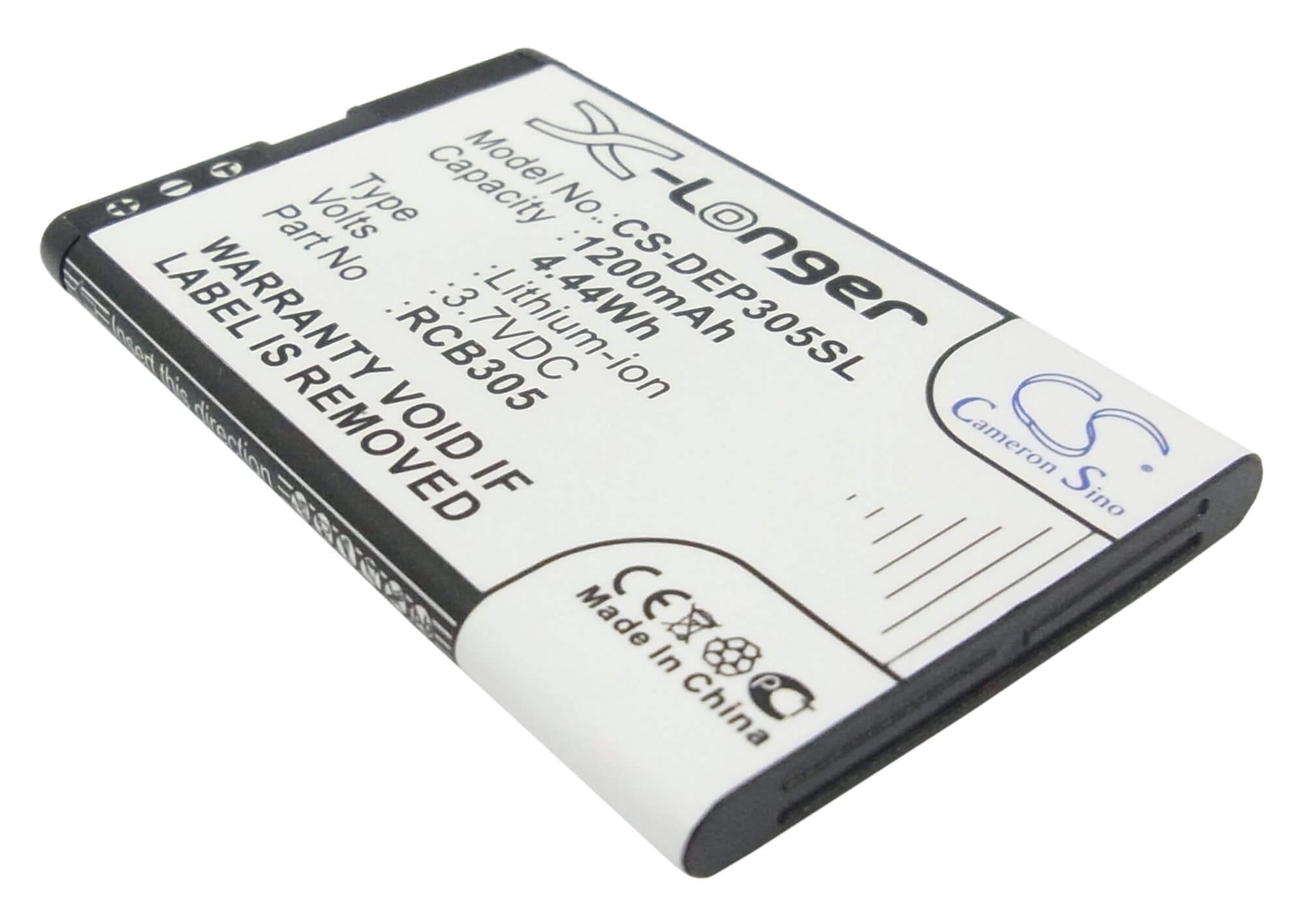 3.7V, 1200mAh, Li-ion Battery fits Doro, Primo 305, 4.44Wh