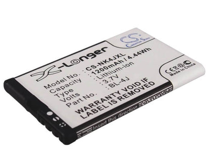 3.7V, 1200mAh, Li-ion Battery fits Bea-fon, S35i, S40, 4.44Wh