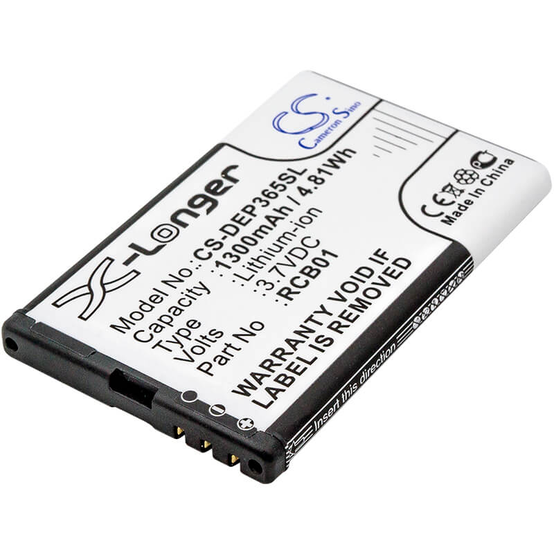 3.7V, 1300mAh, Li-ion Battery fits Doro, Primo 365, 4.81Wh
